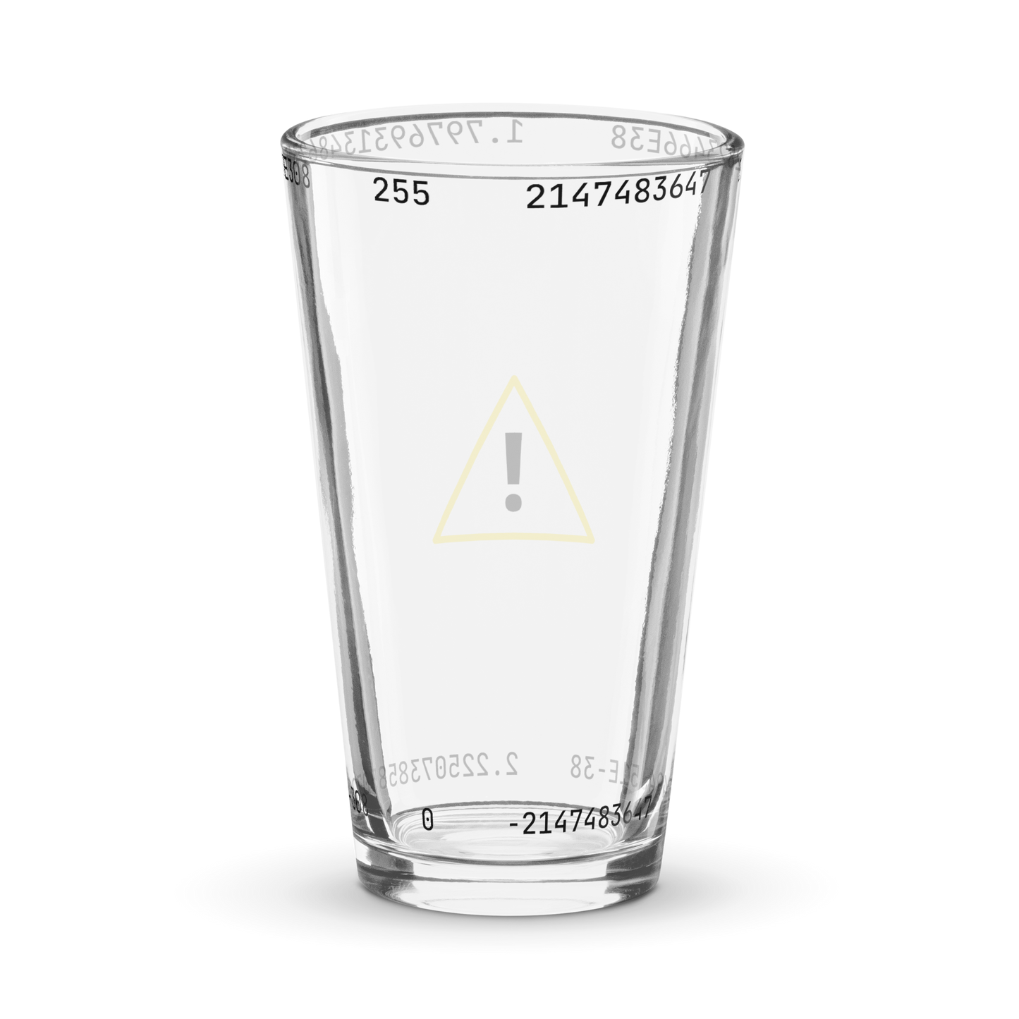 Overflow/Underflow Pint Glass