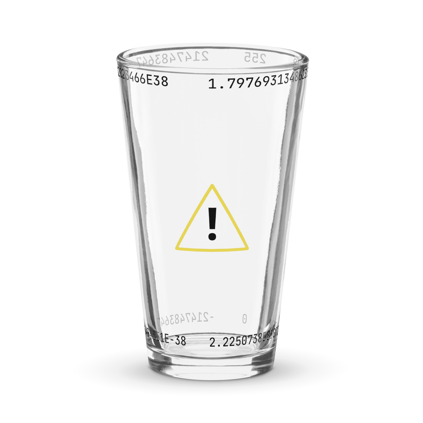 Overflow/Underflow Pint Glass