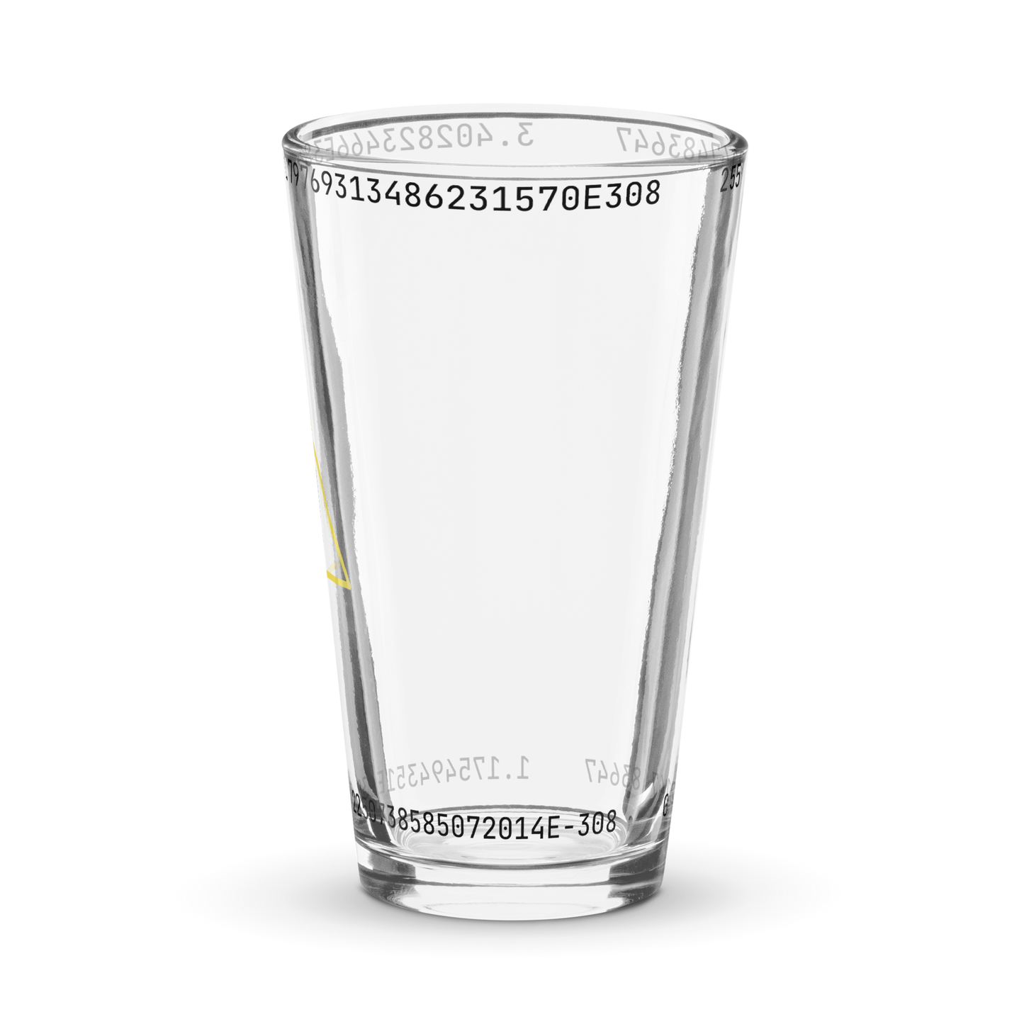 Overflow/Underflow Pint Glass