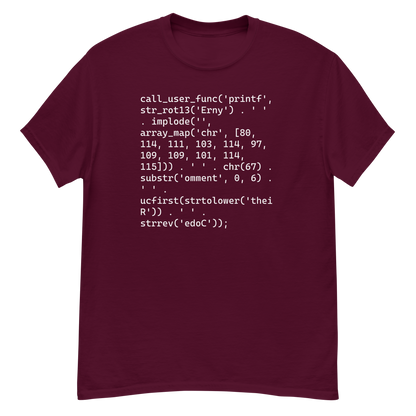 Real Programmers Comment Their Code T-Shirt